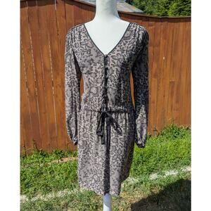 Rebecca Taylor Lace Print Silk Shift Dress